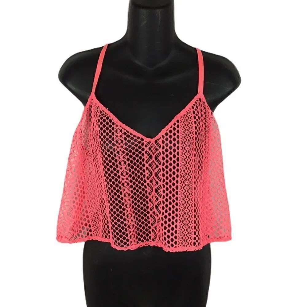Victoria secret Pink t-back flounce crochet tank